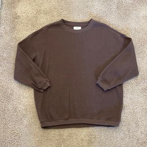 Brown Waffle Sweater